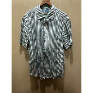 Robert Graham Mens 2XLarge Short Sleeve Button Up Shirt Plaid Checked